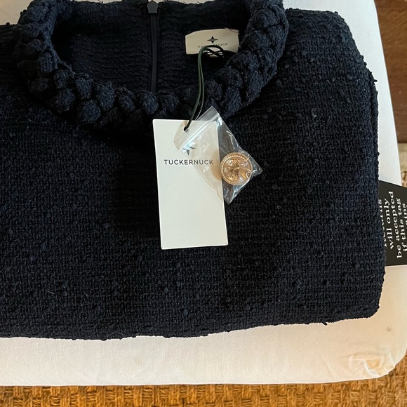 Tuckernuck Navy Tweed Jackie Dress Size large NWT - Picture 7 of 11